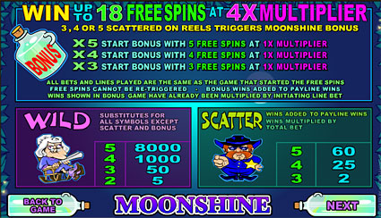 Moonshine Video Slot